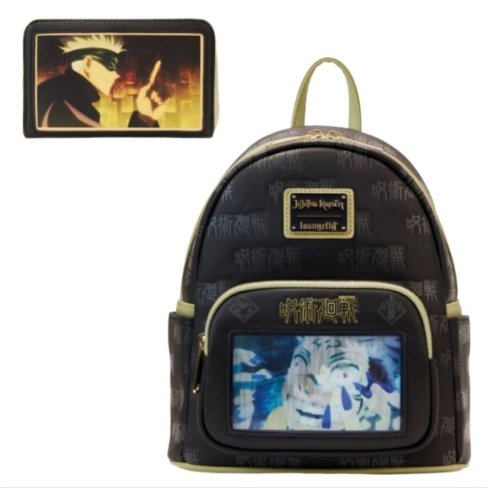 Loungefly Jujutsu Kaisen Mini Backpack and Wallet